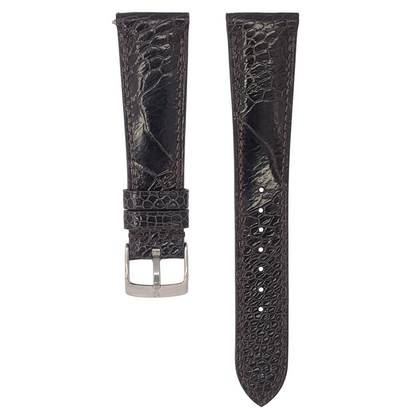 Dark Brown Ostrich Hallmark Strap