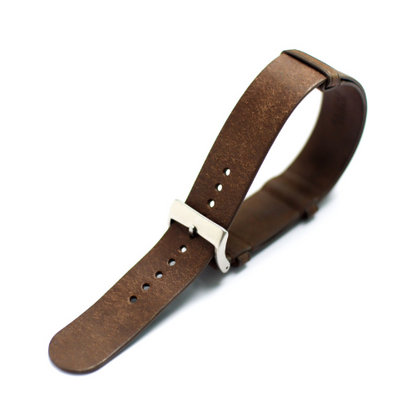 Dark Brown Pueblo Military Straight Strap