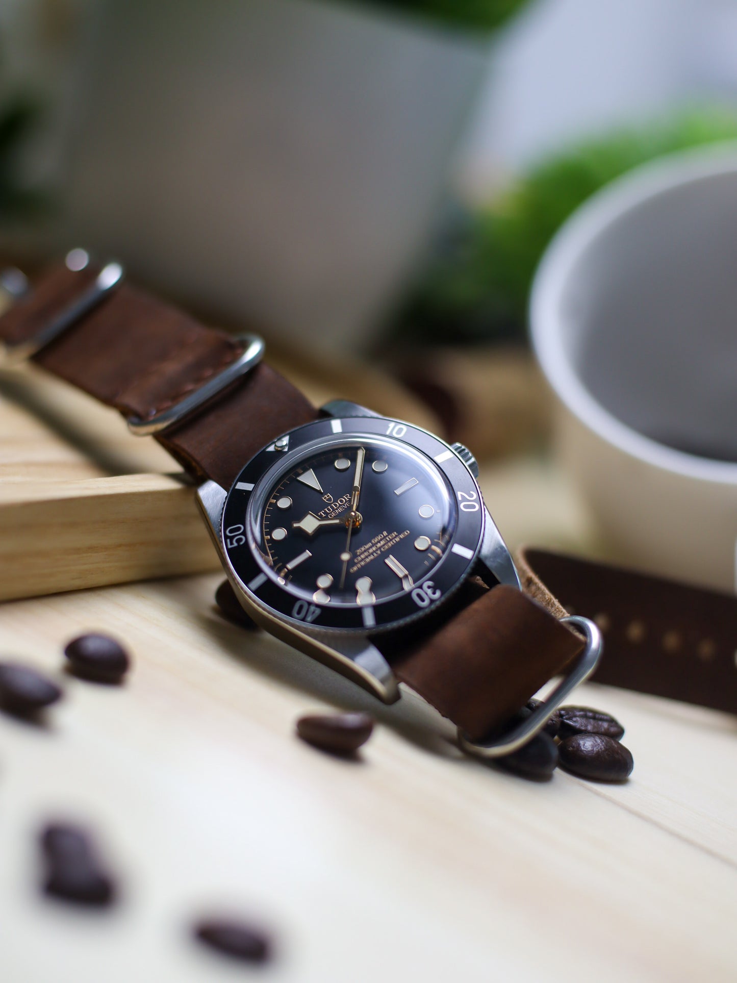 Dark Brown Waxy Military Single Strap