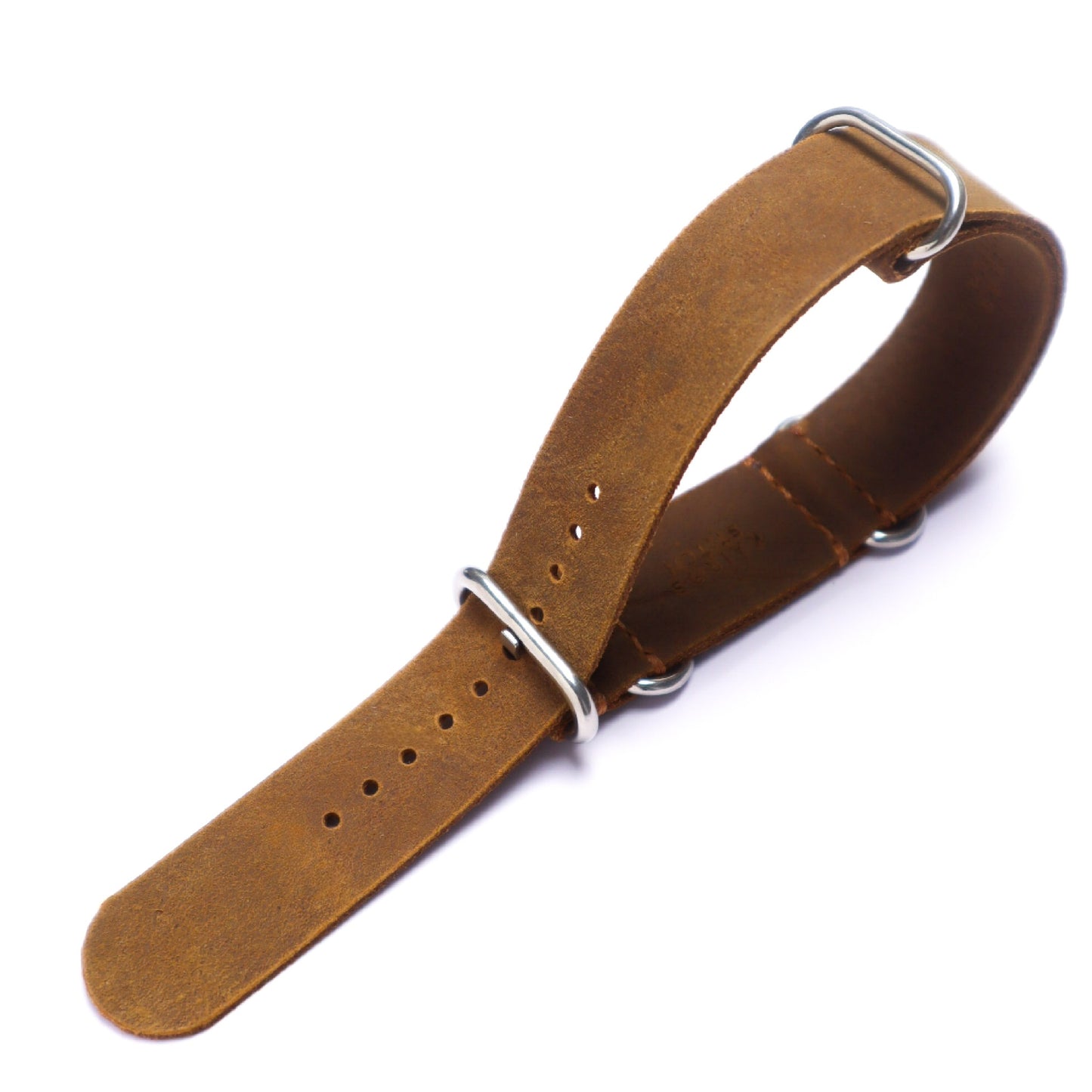 Light Brown Waxy Military Single Strap