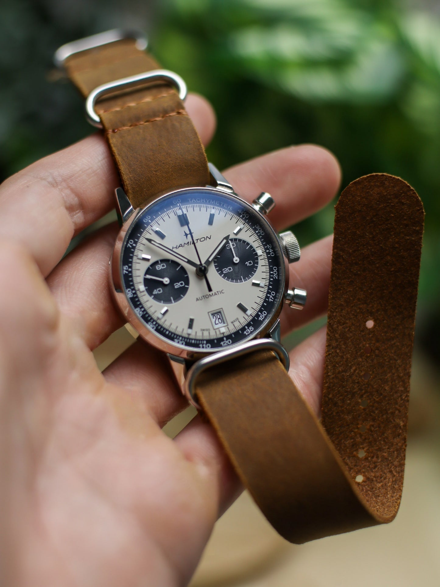 Light Brown Waxy Military Single Strap