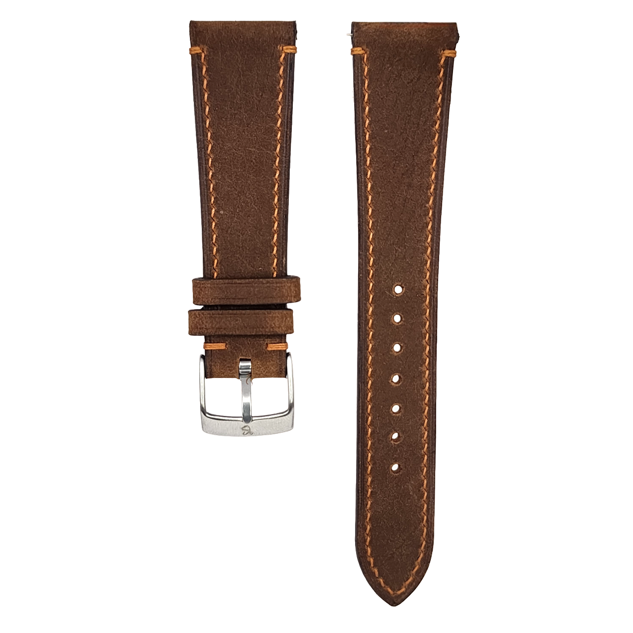 Light Brown Waxy Wing-Stitch Strap