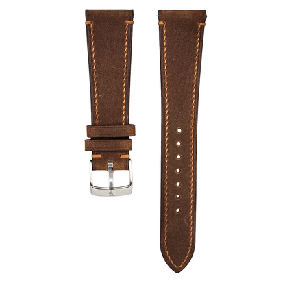 Light Brown Waxy Wing-Stitch Strap