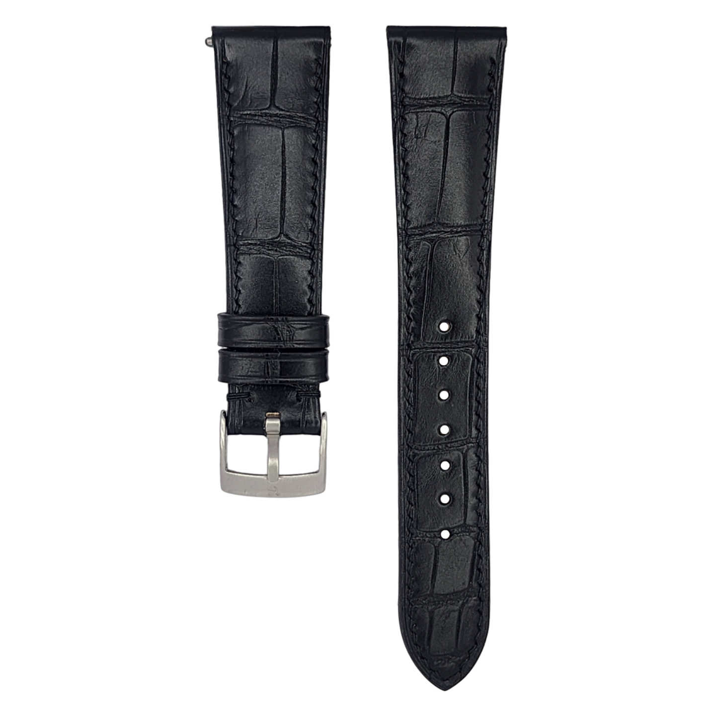 Matte Black Alligator Hallmark Strap