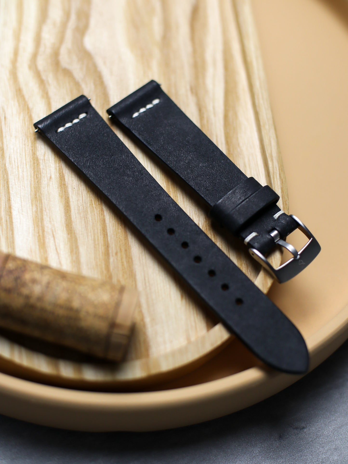 Matte Black Pueblo Row-Stitch Strap