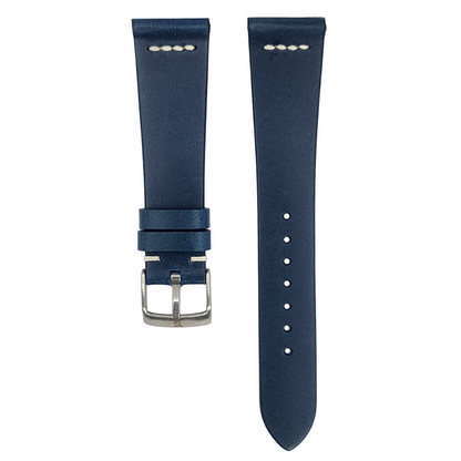 Navy Blue Buttero Row-Stitch Strap