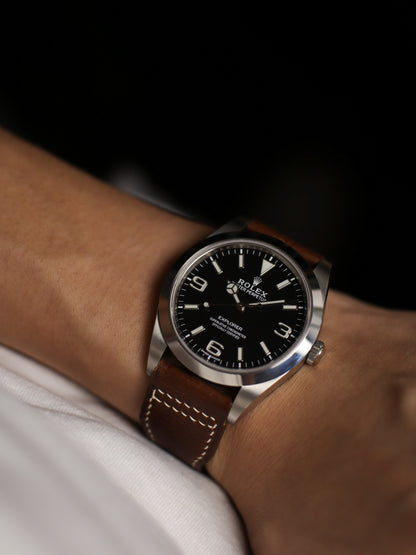 Vintage Dark Brown Vachetta (Minerva Box) Pilot (Lean) Strap