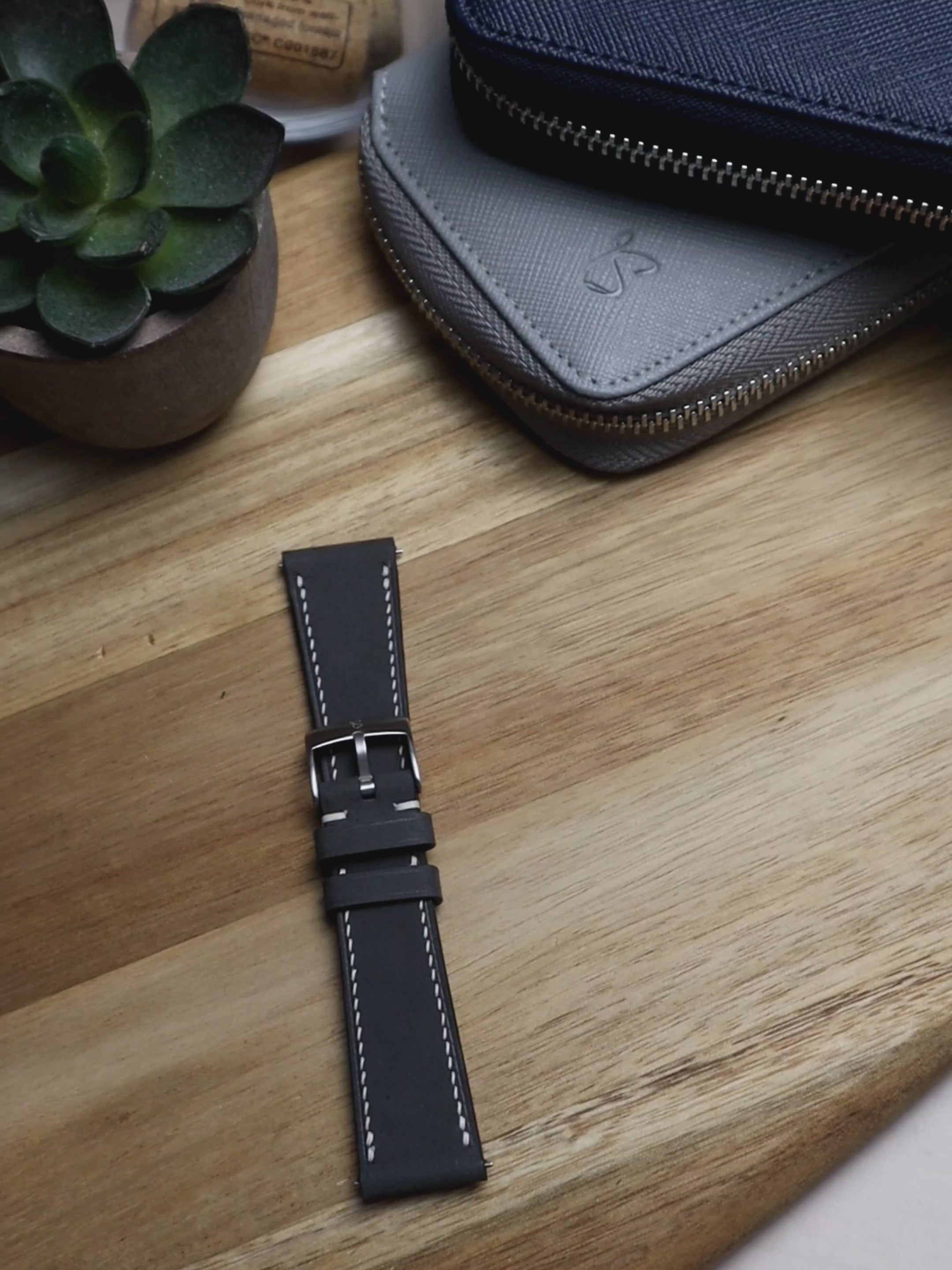 Ash Grey Nubuck Lean Strap – Kairos Stitch