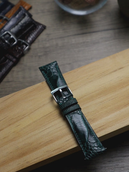 Emerald Green Ostrich Hallmark Strap